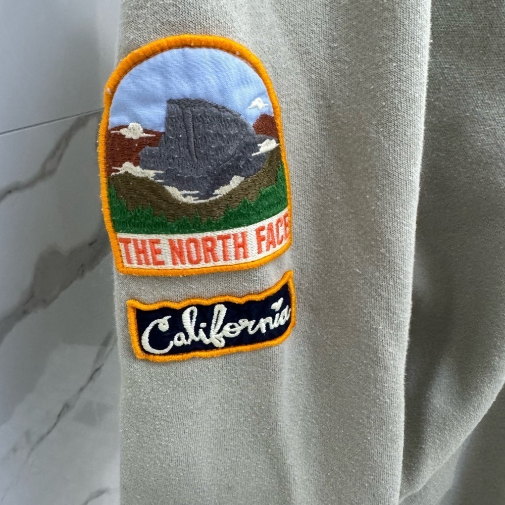 The North Face Novelty Patch Pullover Hoodie Sage Green Size L - Picture 7 of 8